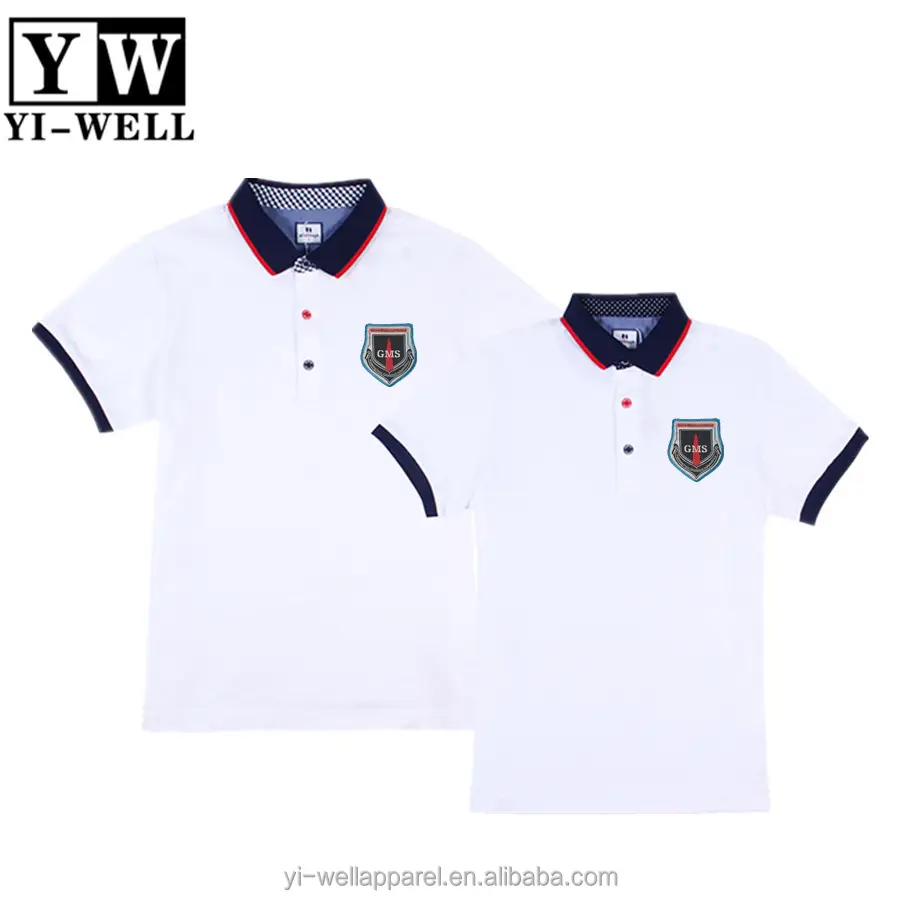 Camisa polo deportiva con logotipo personalizado, uniforme escolar, cuello acanalado, 2 colores, novedad