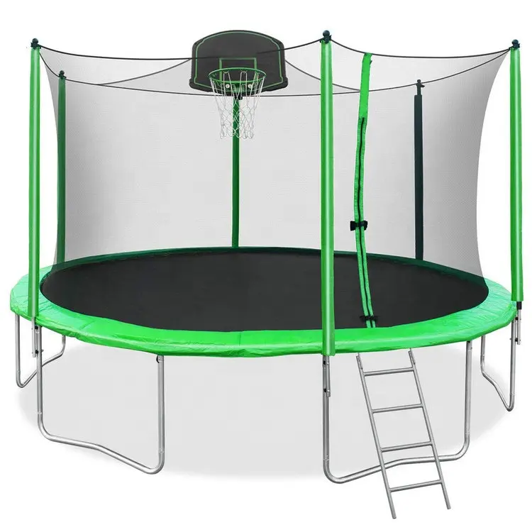 TUV GS Cấp Giấy Chứng Nhận 16ft Vòng Lớn Ngoài Trời Bãi Biển Trampoline Với Thang