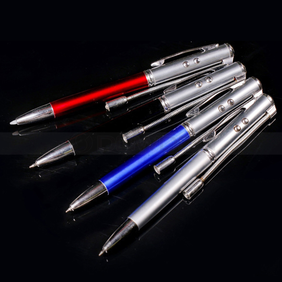 5-in-1 Multifunction Red Laser Pointer Counterfeit Bill Detector UV Light Ballpoint Pen See and Write in the Dark