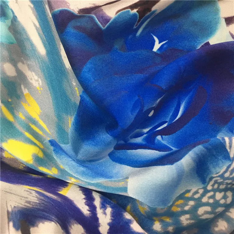 Best selling factory direct digital printing 100% silk organza royal sanded silk satin fabric