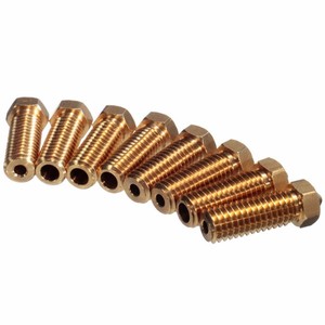 Volcán de tipo largo latón <span class=keywords><strong>boquilla</strong></span> 0,4mm 0,6mm 0,8mm 1,0mm 1,2mm tamaño opcional para 3D impresora 1,75mm filamento de 3,0mm - Product Image 1
