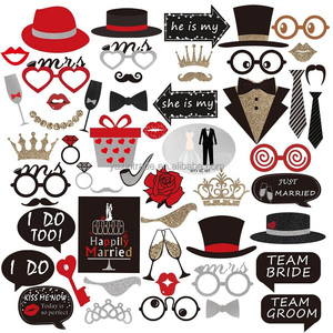 Faccio <span class=keywords><strong>Mr</strong></span> <span class=keywords><strong>Mrs</strong></span> Just Married Divertente Scintillante Bridal Shower Evento Party Supplies Sposa Sposo Wedding Photo Booth Puntelli - Product Image 1