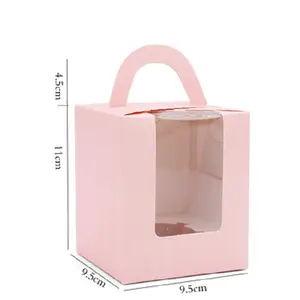 ケーキボックスパーソナライズ Suppliers-シングルケーキボックスデザイン紙カップケーキパーソナライズされたベーカリーボックス