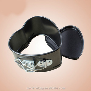 Non-stick muffa della torta in basso dal vivo <span class=keywords><strong>slipknot</strong></span> 4-pollici a forma di cuore mousse di formaggio anello chiffon cake muffa della torta - Product Image 2