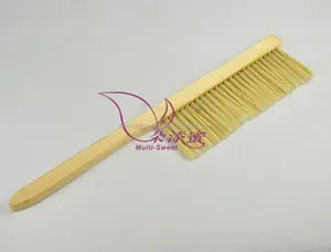 Factory 2 Rows Fiber Wooden Handle Hive Tools Bee Brush