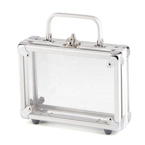 Maleta de belleza transparente caja de <span class=keywords><strong>maquillaje</strong></span> acrílico cosmético de aluminio - Product Image 2