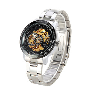 <span class=keywords><strong>Reloj</strong></span> de negocios de doble cara para hombre, <span class=keywords><strong>reloj</strong></span> mecánico, luminoso, resistente al agua, automático, 2018 - Product Image 3
