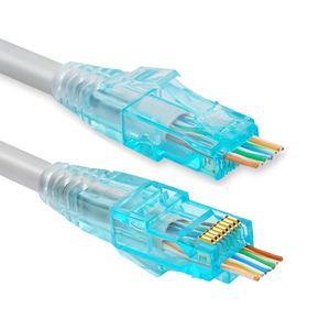 Nhà Sản Xuất Cắt Dây Rõ Ràng Utp <span class=keywords><strong>Ftp</strong></span> <span class=keywords><strong>Cat5e</strong></span> Cat6 Rj45 Nối <span class=keywords><strong>8P8C</strong></span> Nam Cuối Đi Qua Modular Cắm - Product Image 5