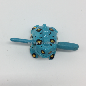 Tayland oyma el sanatları renkli ahşap kurbağa oyuncak - Product Image 3