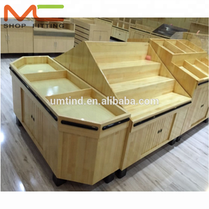 Gabinete de madera de supermercado para estante de exhibición de alimentos secos estante de exhibición de pan de aperitivos - Product Image 2