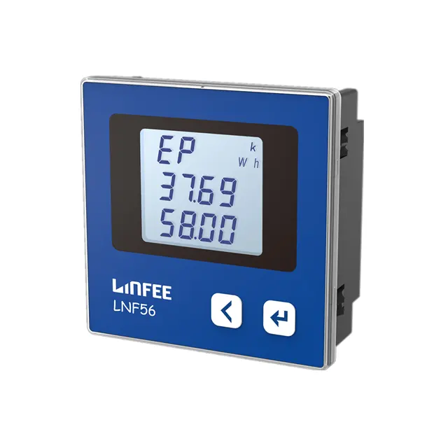 LNF56 96*96mm RTM medição LCD painel montado 3 fase medidor de energia inteligente