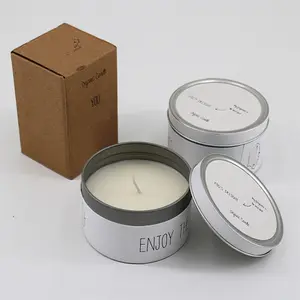 La quantità di piccolo ordine Su Misura logo etichetta di marca profumato Oro di viaggi di Latta Candela - Product Image 1