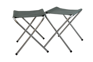 Tabouret pliable léger et portable pour le camping, la randonnée, le pique-nique, la chasse, la pêche, avec poteau en acier et tissu Oxford 600D gris - Product Image 5