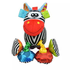 Jouet hochet sonore pour bébé, éléphant en peluche doux, jouet à suspendre au lit, anneau de dentition animal, jouet éducatif précoce pour nourrisson - Product Image 3