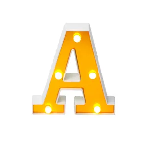UN acrilico lettere decorative light battery operated luci da tavolo A led alfabeto lampada