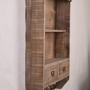 INNOVA Scaffale da Cucina Vintage Salvaspazio, Mensola Galleggiante in Metallo e Legno, <span class=keywords><strong>Armadietto</strong></span> Vintage con Cassetti e Ganci - Product Image 3