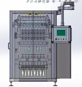 Otomatik çok yollu 4/5/6/8/10/12 satır toz şeker kahve karıştırıcısı torba paketleme makinesi