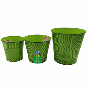 Pot de pépinière en métal galvanisé, vente en gros directe d'usine, fleur bon marché, lignes d'arbre utilisées - Product Image 1