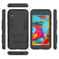 Nouvelle coque arrière hybride antichoc en TPU Iron Man avec béquille pour Samsung Galaxy A2 Core