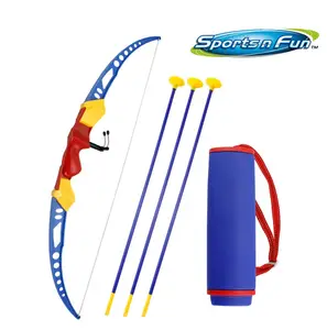Arc de tir à l'arc avec flèches à ventouse et carquois, jouets d'extérieur pour enfants de 5 à 12 ans, vert - Product Image 1