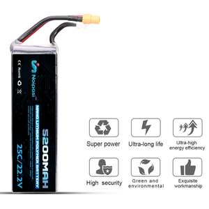 Литий-полимерный аккумулятор 25C 35C 45C 60C 6s 22,2 v <span class=keywords><strong>5200mah</strong></span>, высокая скорость разряда <span class=keywords><strong>Lipo</strong></span> - Product Image 3