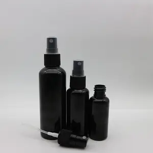 Biologisch abbaubar 15ml 30ml 50ml 100ml 150ml 200ml 250ml benutzerdefinierte schwarz öl kunststoff spray flasche