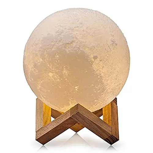 Best Seller 202116 Color 20cm Remote 3D Smart Table Lamp Decorative Moon Night Led Light