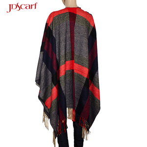 Autunno-inverno per le <span class=keywords><strong>donne</strong></span> <span class=keywords><strong>poncho</strong></span> scialli plaid caldo <span class=keywords><strong>poncho</strong></span> - Product Image 2