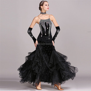 पेशेवर Rhinestones प्रतियोगिता पहनने सेक्सी बॉलरूम नृत्य पोशाक - Product Image 5