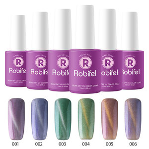 Robifel 6 colori/set 3D sirena gatto/occhio di tigre serie disponibile all'ingrosso 15ml ammollo UV Gel smalto - Product Image 5