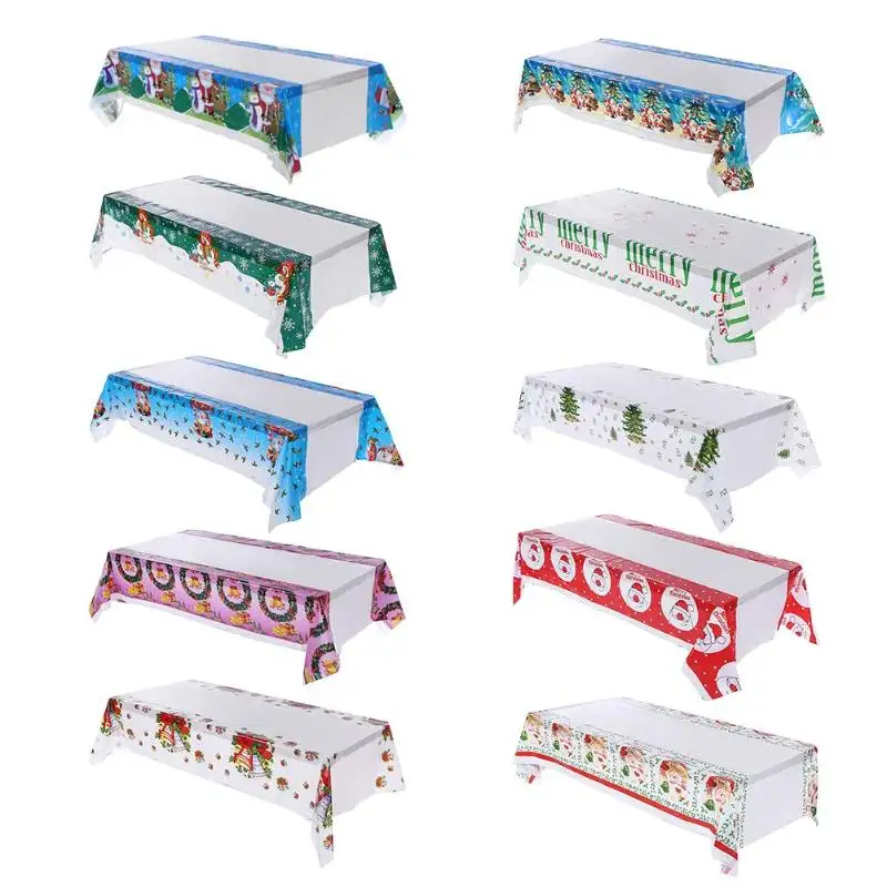 Christmas Tablecloth Table Decorations New Year Kitchen Dining Home Rectangular Party Table Covers Xmas Ornaments