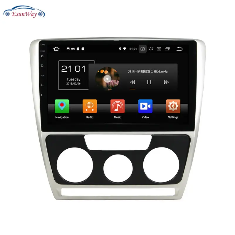 Junsun — autoradio Android 8.1, écran tactile 10.1 ", GPS, lecteur multimédia de musique, pour voiture SKODA Octavia (2007, 2008, 2012, 2013, 2014)