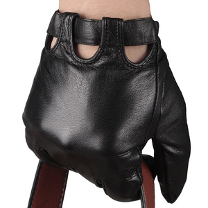 <span class=keywords><strong>Gants</strong></span> en <span class=keywords><strong>cuir</strong></span> véritable de moto de conduite de textos de mode <span class=keywords><strong>pour</strong></span> les hommes - Product Image 3