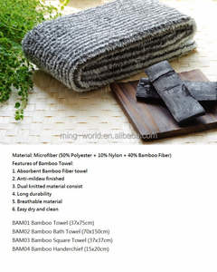 Lot de 12 petites serviettes de bain en Fiber de charbon de bambou, toilette haute qualité à Taiwan - Product Image 3