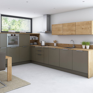 Meubles <span class=keywords><strong>de</strong></span> <span class=keywords><strong>cuisine</strong></span> sur mesure en panneaux <span class=keywords><strong>de</strong></span> particules blancs <span class=keywords><strong>de</strong></span> 16 mm, finition laquée blanche - Product Image 2