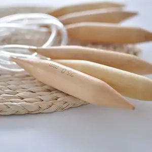 Crochet Hooks Circular Bamboo Thick Knitting Needles Double Pointed Yarn Dyed Sewing Tools Knitting Accessory