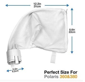 Sac filtrant de remplacement pour <span class=keywords><strong>piscine</strong></span>, sac de nettoyage sous vide en maille nylon pour <span class=keywords><strong>aspirateur</strong></span> de <span class=keywords><strong>piscine</strong></span> <span class=keywords><strong>Polaris</strong></span> 360/380 - Product Image 3
