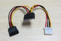 15-poliger SATA-Stecker auf 4-polige IDE-Buchse + SATA-Buchse Stromkabel