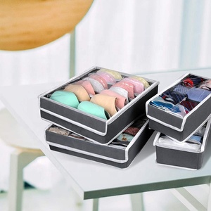 <span class=keywords><strong>Caja</strong></span> de almacenamiento dividida <span class=keywords><strong>plegable</strong></span> para calcetines <span class=keywords><strong>con</strong></span> tapas, organizador de armario para calcetines, organizador de bolsas de ropa, cajas de cajones para almacenamiento conveniente - Product Image 5