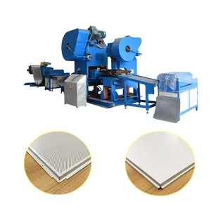 Máquina de enyesado para línea de formación de azulejos de techo de aluminio con perforación opcional