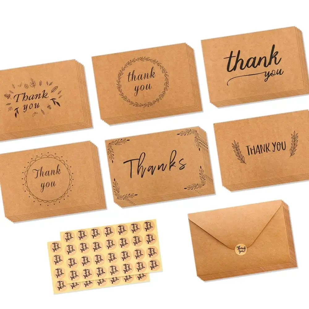 Cartões de agradecimento personalizado para casamento ou aniversário, cartões de visita para a sua compra
