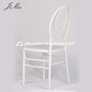 Chaises de mariage empilables, 3 pièces, chaises blanches en bois, Phoenix, Royal - Product Image 3