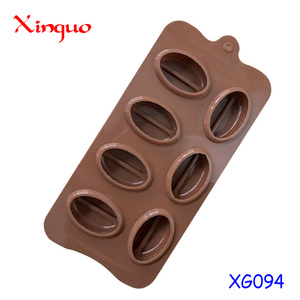 <span class=keywords><strong>Moule</strong></span> en silicone en forme de grains de café 7 cavités, échantillon gratuit d'usine 094, pour chocolat et glaçons - Product Image 4