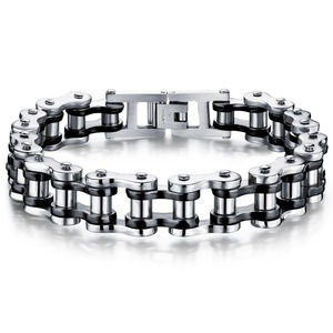 Chaîne <span class=keywords><strong>de</strong></span> main pour <span class=keywords><strong>homme</strong></span> fabriquée en Chine, <span class=keywords><strong>bracelet</strong></span> en acier inoxydable 3161, maillons dorés - Product Image 2