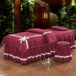 1800D chải Vải Xách Tay Spa tấm ga trải giường thiết lập Sản phẩm dùng một lần cho khách sạn sử dụng Massager massage Bảng bộ đồ giường được trang bị tấm - Product Image 3