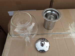 Théière en verre borosilicate écologique de 800 ml avec infuseur, logo personnalisé fait main, en acier inoxydable, pour <span class=keywords><strong>café</strong></span> et infusions festives - Product Image 4
