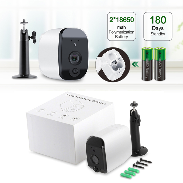 Battery Operated Mini 1080P CMOS Motion Sensor Wireless Security CCTV Camera with 2 Way Audio and Cloud Storage
