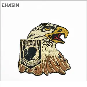 Atacado personalizado logotipo da águia vara em patch bordado chapéu