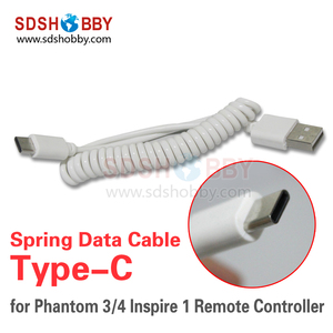 Control remoto tipo C Cable de datos en espiral para DJI <span class=keywords><strong>Phantom</strong></span> <span class=keywords><strong>4</strong></span>/<span class=keywords><strong>pro</strong></span> + <span class=keywords><strong>V2</strong></span>.<span class=keywords><strong>0</strong></span> 3 Inspire - Product Image 2