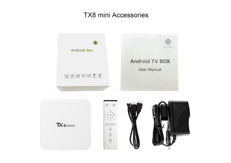2017 NUEVA Marca TX8 Mini s912 2G 16G android 6.1 malvavisco tv box KODI fabricados en China dual WIFI TV CAJA
